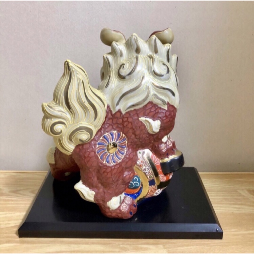 九谷青窯 - ☆九谷焼 小槌乗り 獅子 シーサー 置物 守り神 魔 九谷青窯 - ☆九谷焼 小槌乗り 獅子 シーサー 置物 守り神 魔