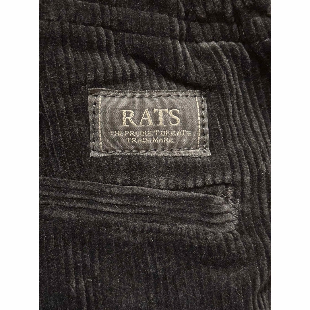 RATS - キムタク着 RATS CORDUROY EASY PANTS 黒M 新品 ラッツの通販