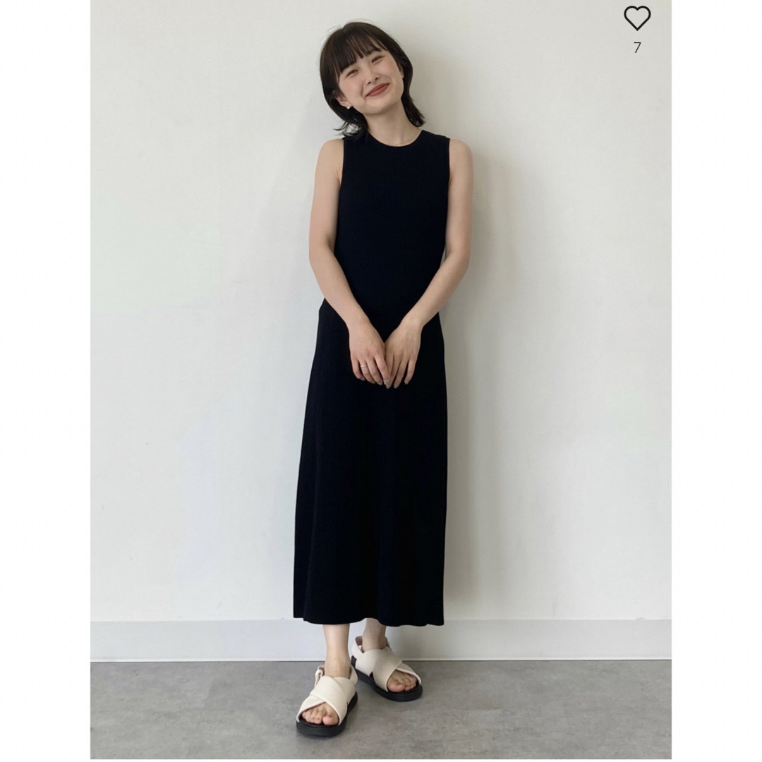 UNIQLO(ユニクロ)の【美品】UNIQLO コットンブレンドニットワンピース レディースのワンピース(ロングワンピース/マキシワンピース)の商品写真