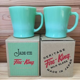 ファイヤーキング(Fire-King)の新品 2個セット Fire-King / Dハンドル マグ  日本製(食器)