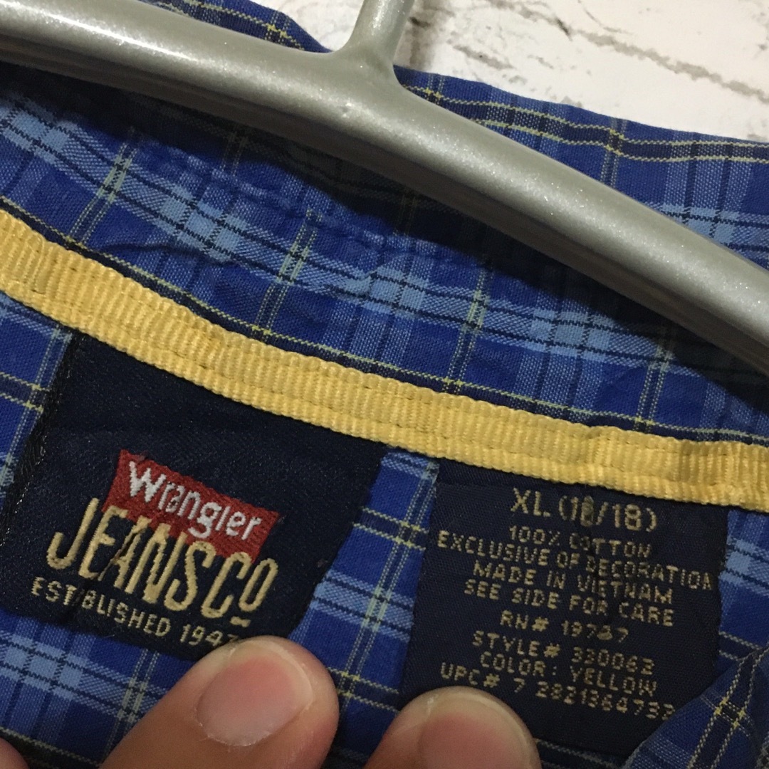 Wrangler(ラングラー)の【希少】ラングラー Wrangler ヴィンテージ 長袖シャツ XL 青 メンズのトップス(シャツ)の商品写真