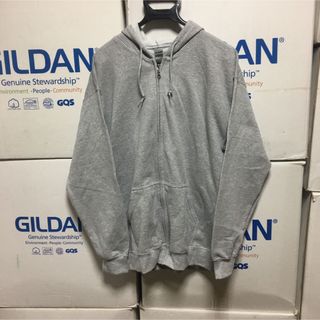 ギルタン(GILDAN)のGILDANギルダン☆ジップアップ☆フルジップパーカー☆スポーツグレー☆XL(パーカー)