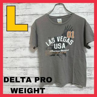 《DELTA PRO WEIGHT》メンズ プリントtシャツ L アメリカ古着(Tシャツ/カットソー(半袖/袖なし))