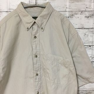 エディーバウアー(Eddie Bauer)の【希少】エディーバウアー EDDIE BAUER 半袖シャツ L ベージュ(シャツ)