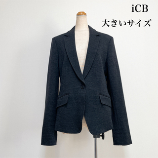 icb 新品　ツイード風ジャケット　大きいサイズ