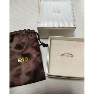 エテ(ete)の☆　ete　K10　PG　ダイヤモンドリング　0.08ct　9号(リング(指輪))