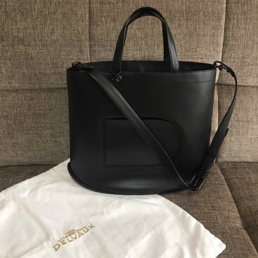 DELVAUX(デルヴォー)のDelvaux pin cabas ブラック レディースのバッグ(トートバッグ)の商品写真