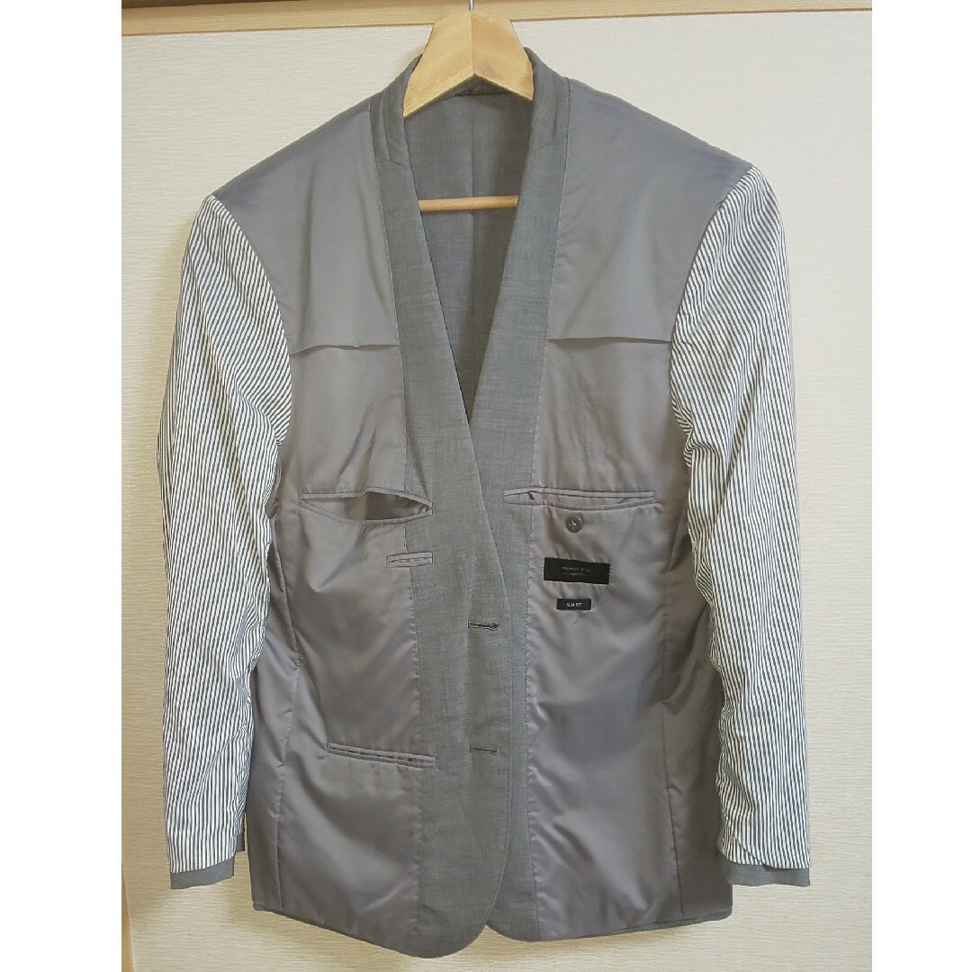 UNIQLO(ユニクロ)のUNIQLO　ウールジャケット　M   グレー メンズのジャケット/アウター(テーラードジャケット)の商品写真
