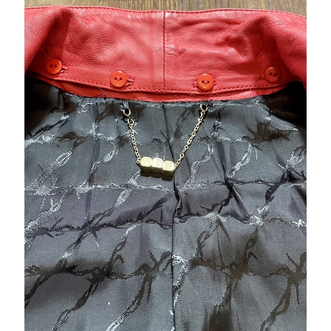 SPIRAL GIRL(スパイラルガール)のspiralgirl ジャケット 羊革 レッド レディースのジャケット/アウター(ライダースジャケット)の商品写真