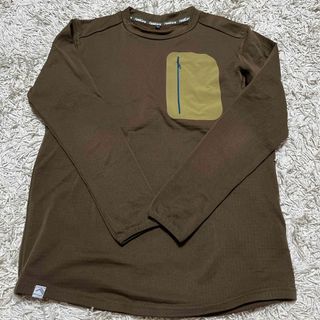 ワークマン(WORKMAN)の【ワークマン⭐︎サイズ150】ブラウンの胸ポケット付き裏フリースTシャツ(Tシャツ/カットソー)