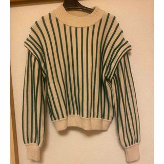 アメリヴィンテージ(Ameri VINTAGE)のameri✳︎SWELL STRIPE KNIT(ニット/セーター)