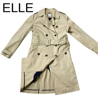 エル(ELLE)の美品　ELLE エレ  トレンチコート　L  ベージュ(トレンチコート)