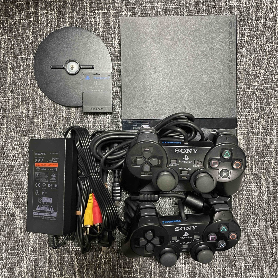 PlayStation2 - PS2本体セット コントローラー×2 メモリーカード付の