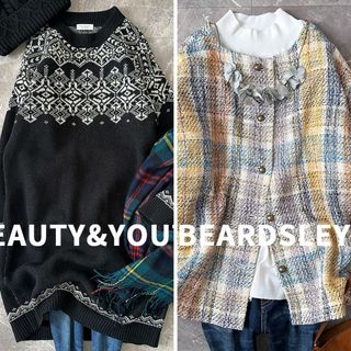 ビューティアンドユースユナイテッドアローズ(BEAUTY&YOUTH UNITED ARROWS)のおまとめ2点 美品 ビューティー&ユース ノルディック柄ニットワンピース (ニット/セーター)