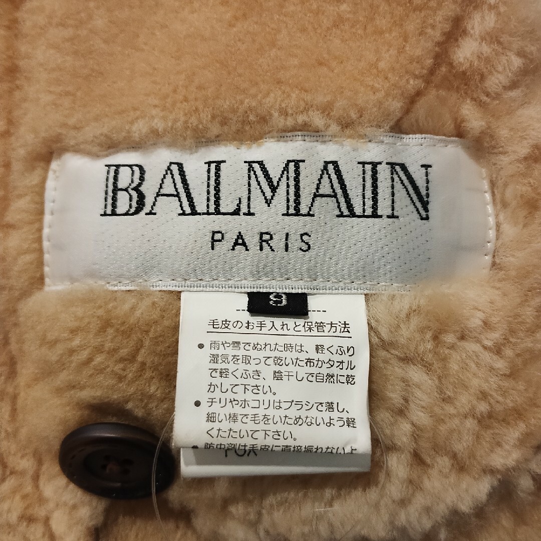 美品BALMAIN本革ムートンジャケット