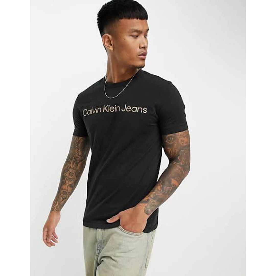 Calvin Klein(カルバンクライン)のカルバンクライン　スリムフィット　Tシャツ　Large Black メンズのトップス(Tシャツ/カットソー(半袖/袖なし))の商品写真