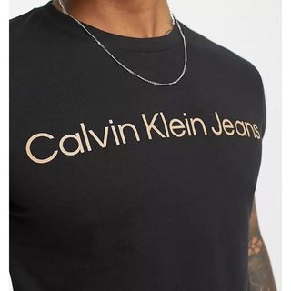 カルバンクライン(Calvin Klein)のカルバンクライン　スリムフィット　Tシャツ　Large Black(Tシャツ/カットソー(半袖/袖なし))