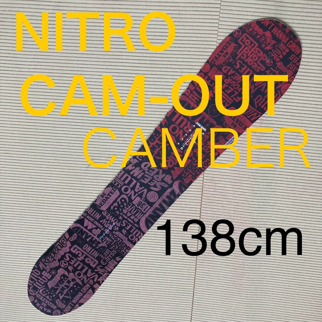 NITRO(ナイトロ)のNITRO  ナイトロ  CAM-OUT カムアウト　CAMBER　138cm  スポーツ/アウトドアのスノーボード(ボード)の商品写真