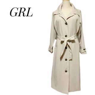 グレイル(GRL)のGRL グレイル ライトベージュ リボンベルト 女優コート シングル トレンチ(ロングコート)