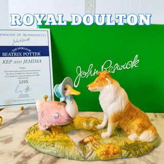 ロイヤルドルトン(Royal Doulton)の希少品◆ベスウィック ケップ＆ジマイマ パドルダック タブロー フィギュリン(置物)