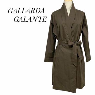 GALLARDA GALANTE - ガリャルダガランテ ブラウン ヘチマ衿 スプリングコート リボンベルトがオシャレ