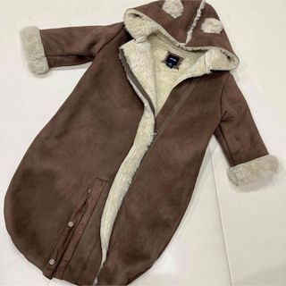 ベビーギャップ(babyGAP)のbabyGAP くま耳 フェイクムートン 防寒着 アウター おくるみ(ジャケット/コート)