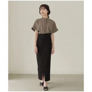 アニュアンス(ánuans)のL'Or Pencil Wrap Skirt  Black (ロングスカート)