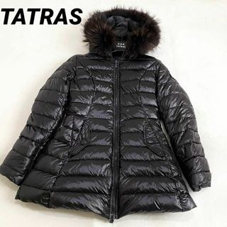 美品 TATRAS カモフラ/ブラック リバーシブル ダウンベスト