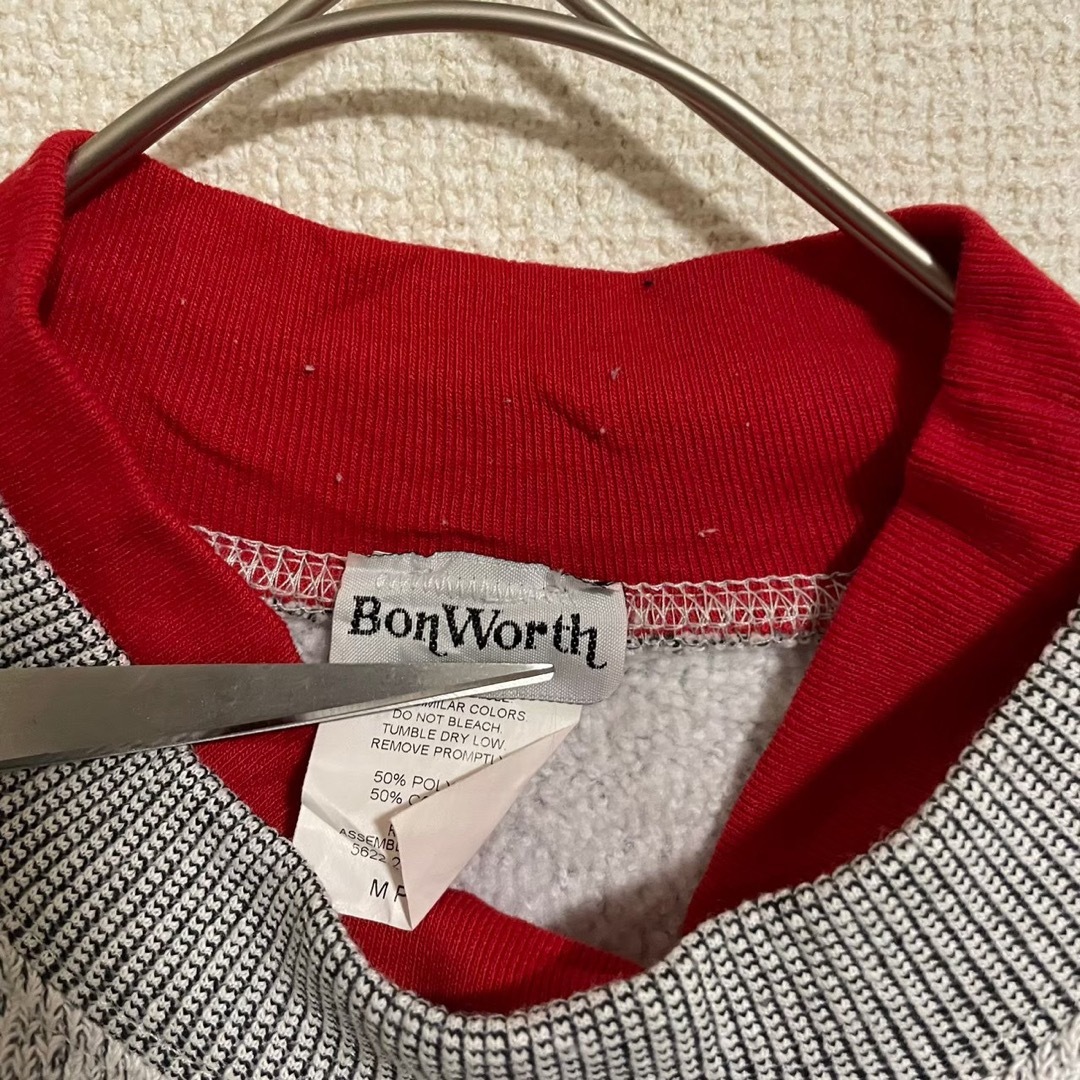 ●698【美品】US 古着 ヴィンテージ Bon Worth ニット トレーナー メンズのトップス(ニット/セーター)の商品写真