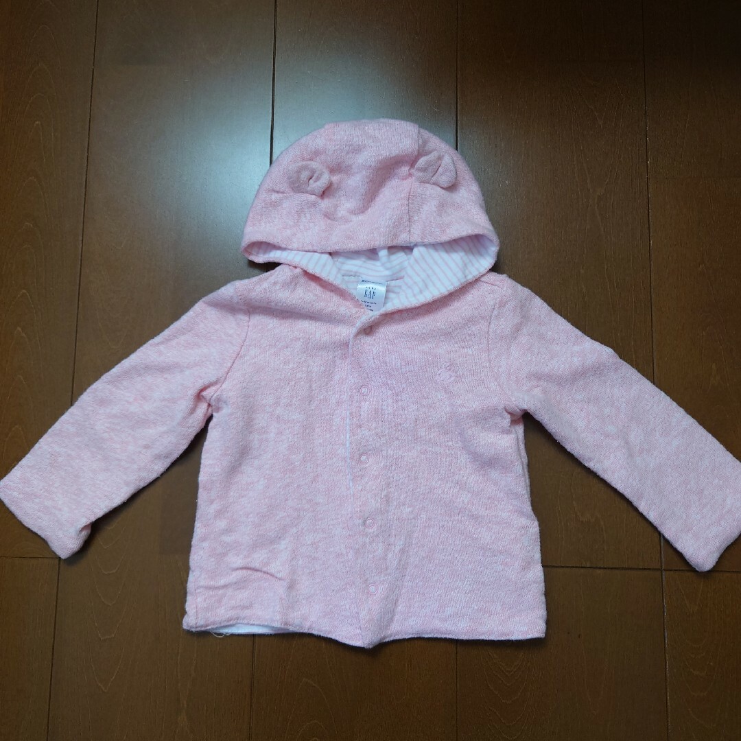 babyGAP(ベビーギャップ)のbabyGAP くまさんミミ カーディガン 他 3枚セット キッズ/ベビー/マタニティのベビー服(~85cm)(ロンパース)の商品写真