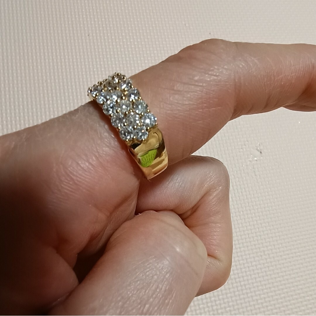 ２ctダイヤモンド　パヴェK18リング　16.5号 レディースのアクセサリー(リング(指輪))の商品写真