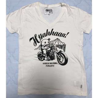 アズールバイマウジー(AZUL by moussy)のふなっしー フナッシー バイク ライダー Tシャツ AZUL XSサイズ(Tシャツ/カットソー(半袖/袖なし))