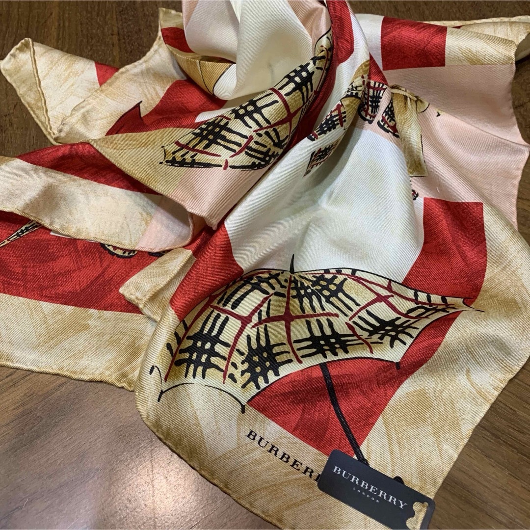 国際ブランド BURBERRY バーバリー スカーフ シルク混 ファッション