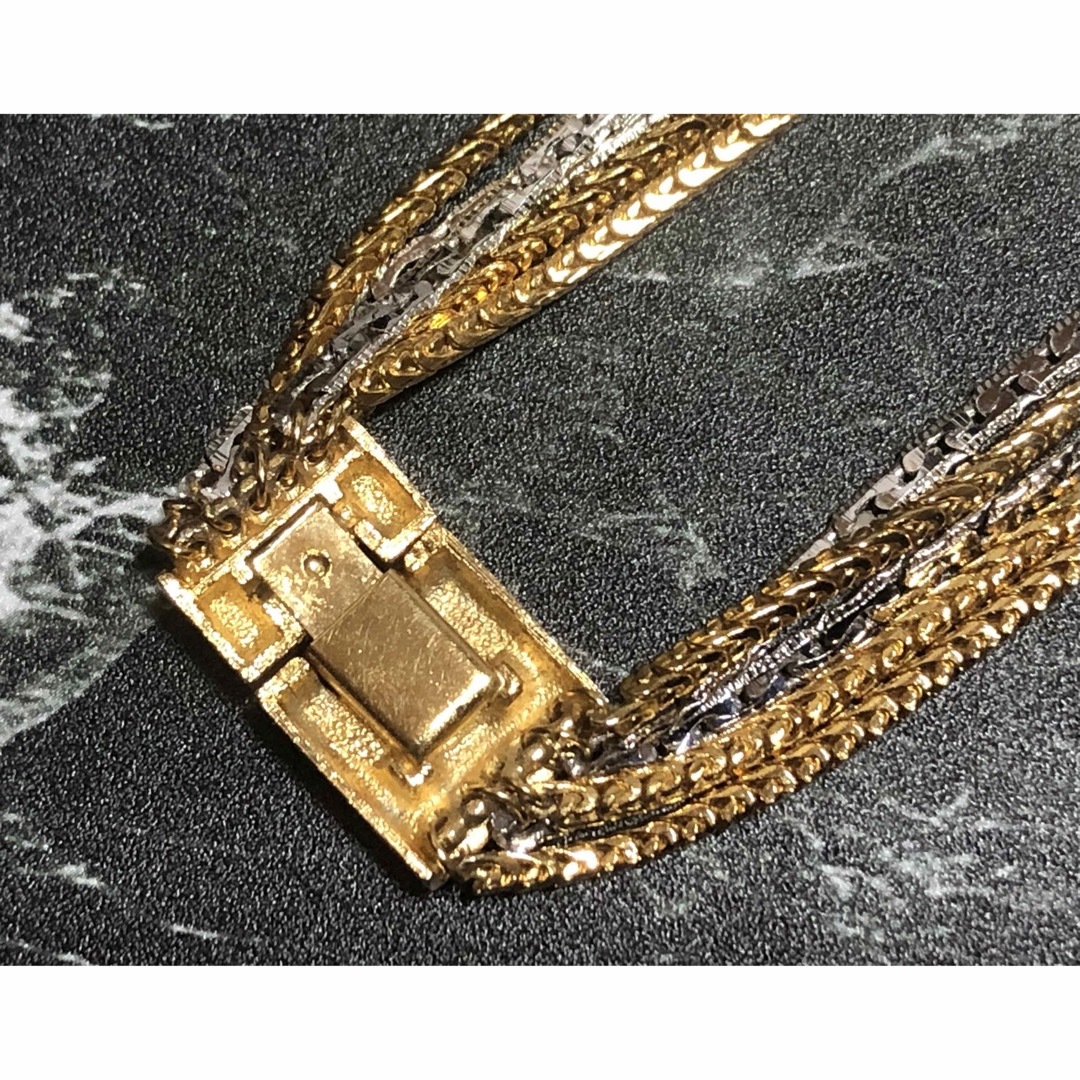 GIVENCHY(ジバンシィ)のGIVENCHY　ジバンシィ　5連　ネックレス　ゴールド　シルバー　コンビ レディースのアクセサリー(ネックレス)の商品写真