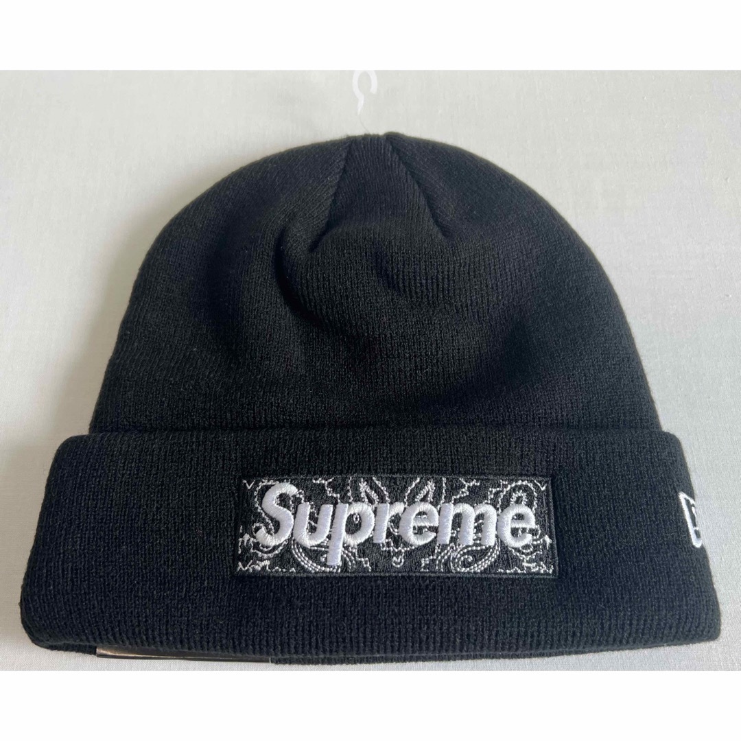 Supreme シュプリーム　バンダナ　ニット帽子　ブラックのサムネイル