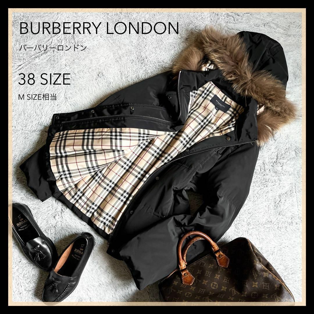 BURBERRY - 美品【バーバリーロンドン】ファー付き ダウンジャケット