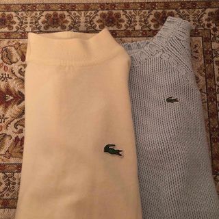 ロキエ(Lochie)のLACOSTE cream white Knit(ニット/セーター)