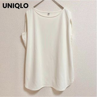 ユニクロ(UNIQLO)のst177 ユニクロ UNIQLO レディースL ブラウス トップス(シャツ/ブラウス(半袖/袖なし))