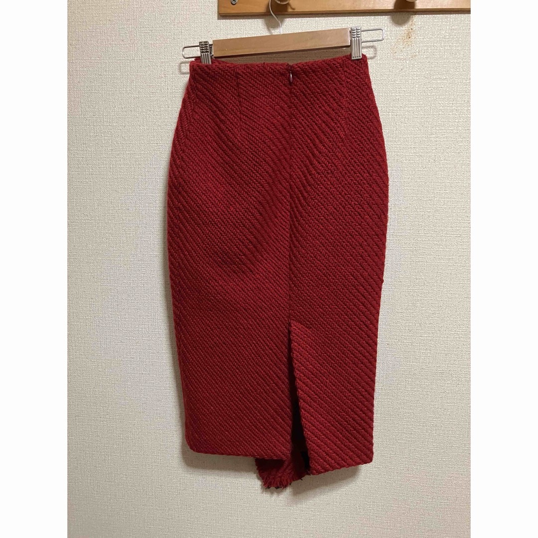 eimy istoire エイミーイストワール　ツイードスカート サイズS 赤スカート