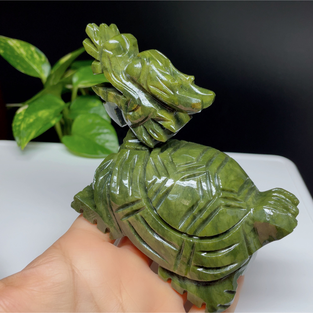 超美品】 天然石 パワーストーン 龍亀 彫り置物 アベンチュリ 1 超美品】 天然石 パワーストーン 龍亀 彫り置物 アベンチュリ 1