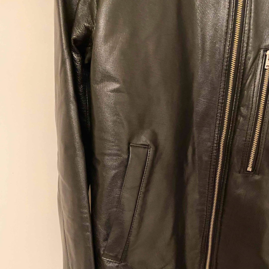 LAD MUSICIAN(ラッドミュージシャン)のladmusician レザーライダースジャケット　山羊革　ブラック　JKT メンズのジャケット/アウター(ライダースジャケット)の商品写真