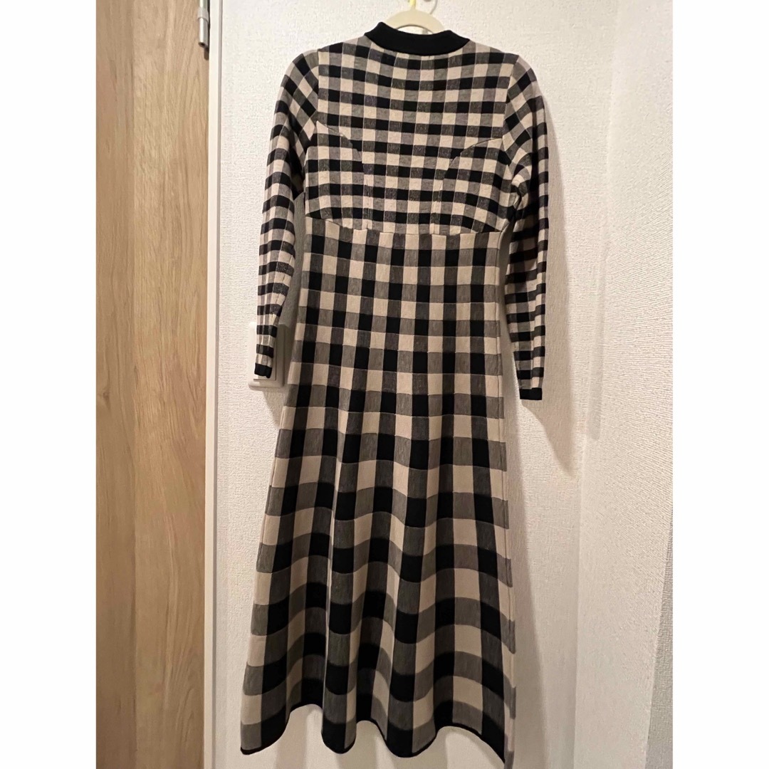 ハーリップトゥ　Plaid Jacquard Knit Dress