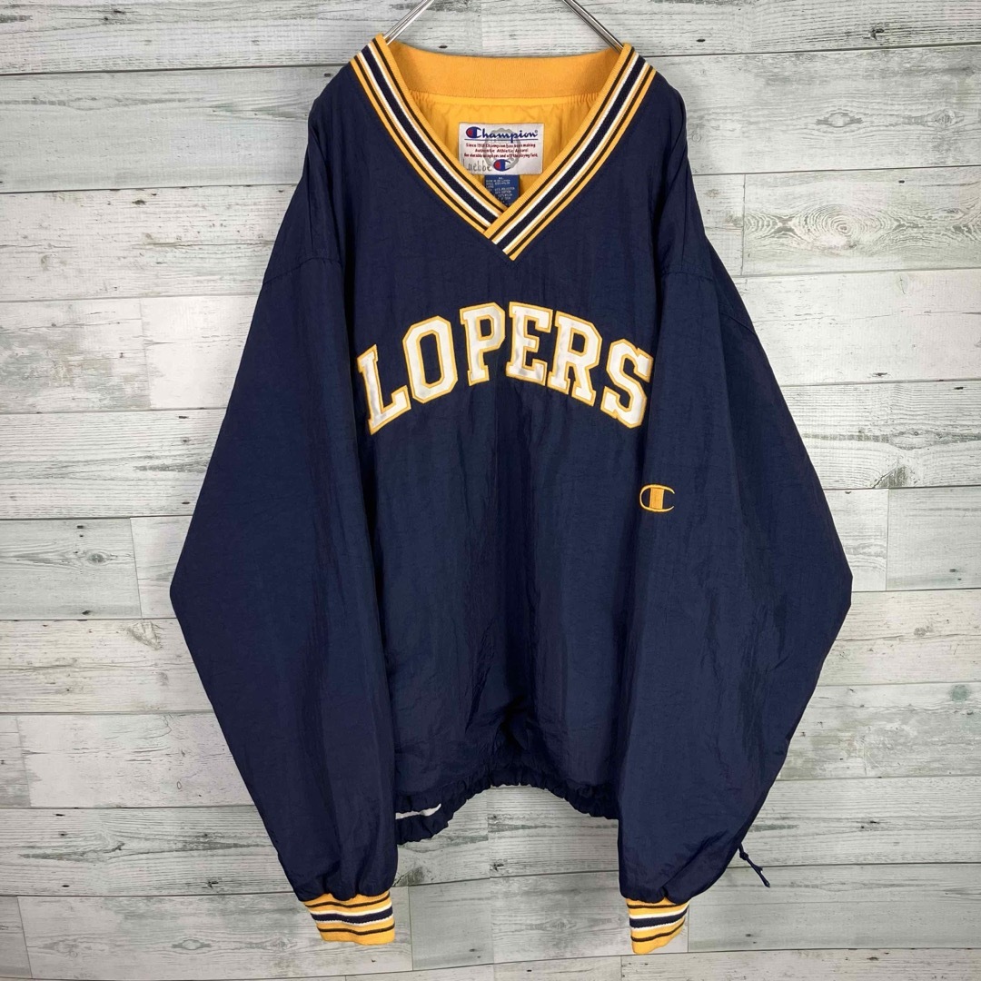 Champion - チャンピオン 古着 刺繍 ワッペン リブライン プルオーバー