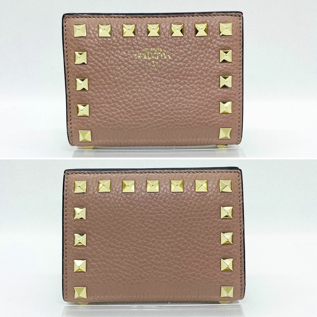 valentino garavani(ヴァレンティノガラヴァーニ)のVALENTINO ヴァレンティノ ガラヴァーニ ロックスタッズ 二つ折り財布 レディースのファッション小物(財布)の商品写真