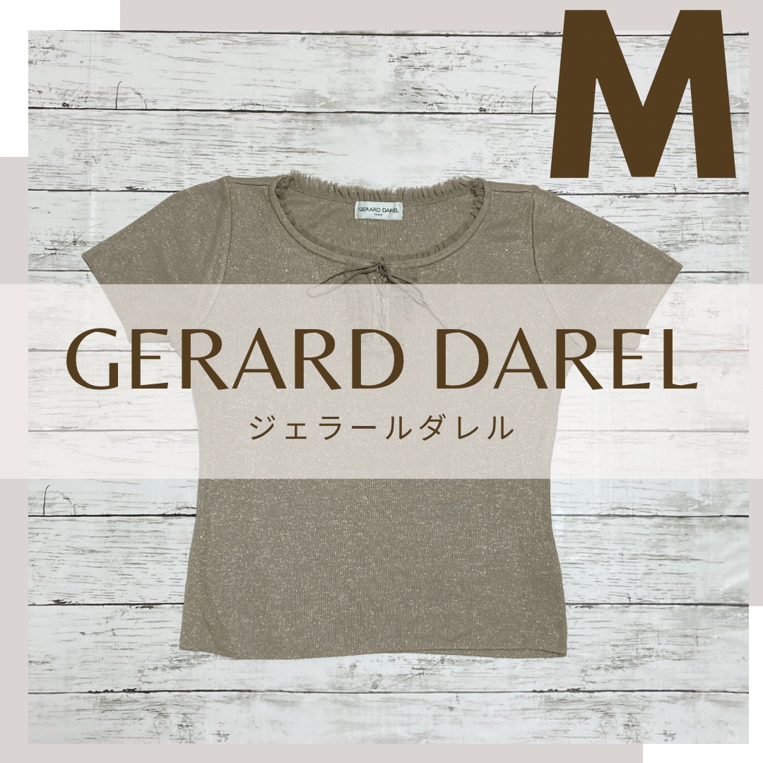 ジェラールダレル GERARD DAREL フランス　ゴールド　半袖　ニット レディースのトップス(Tシャツ(半袖/袖なし))の商品写真