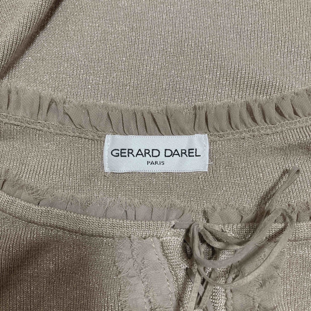 ジェラールダレル GERARD DAREL フランス　ゴールド　半袖　ニット レディースのトップス(Tシャツ(半袖/袖なし))の商品写真