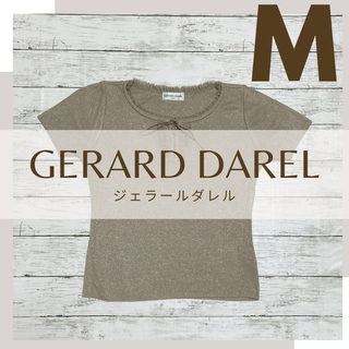 ジェラールダレル GERARD DAREL フランス　ゴールド　半袖　ニット(Tシャツ(半袖/袖なし))