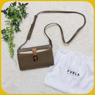 フルラ(Furla)の新品同様 FURLA ショルダー ウォレット SOFIA 現行ロゴ 保存袋付(ショルダーバッグ)