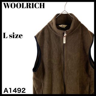 ウールリッチ(WOOLRICH)のUSA古着 WOOLRICH ウールリッチ フリースベスト 茶色 ブラウン L(ベスト)