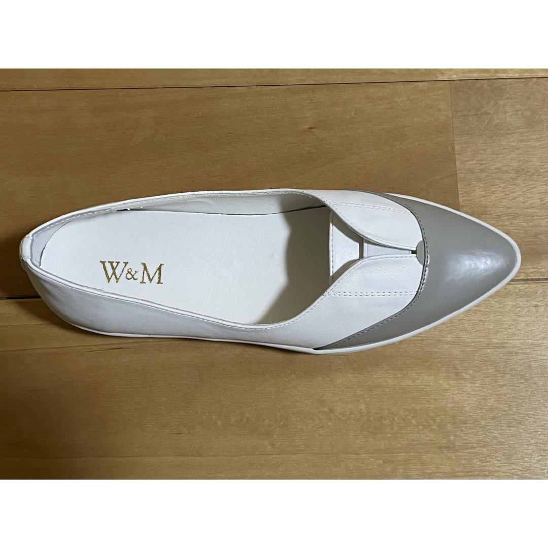 【未使用品】W&M フラットシューズ グレー サイズ35（22.5cm位） レディースの靴/シューズ(バレエシューズ)の商品写真